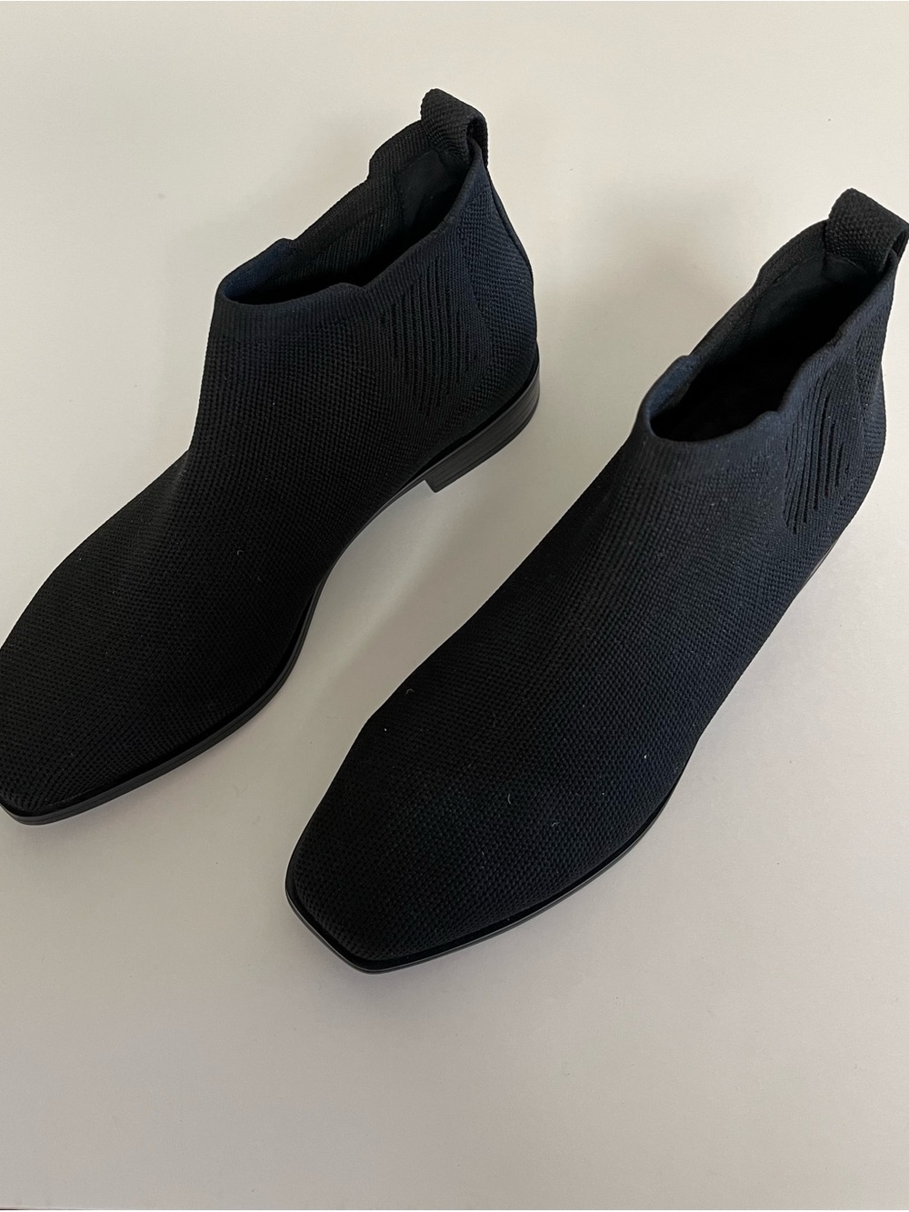 Black Knit Vivaia 37.5 Slip-On Ankle Boots